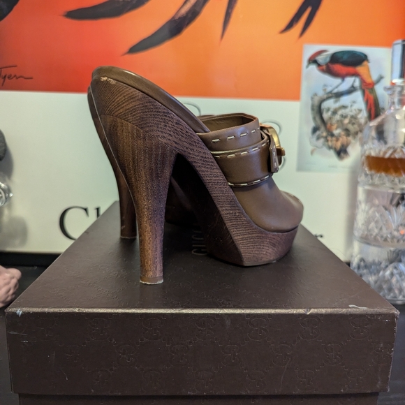 Gucci - Size 8 - Horse Bit Peep Toe Clog - Full inclusion - Picture 9 of 13